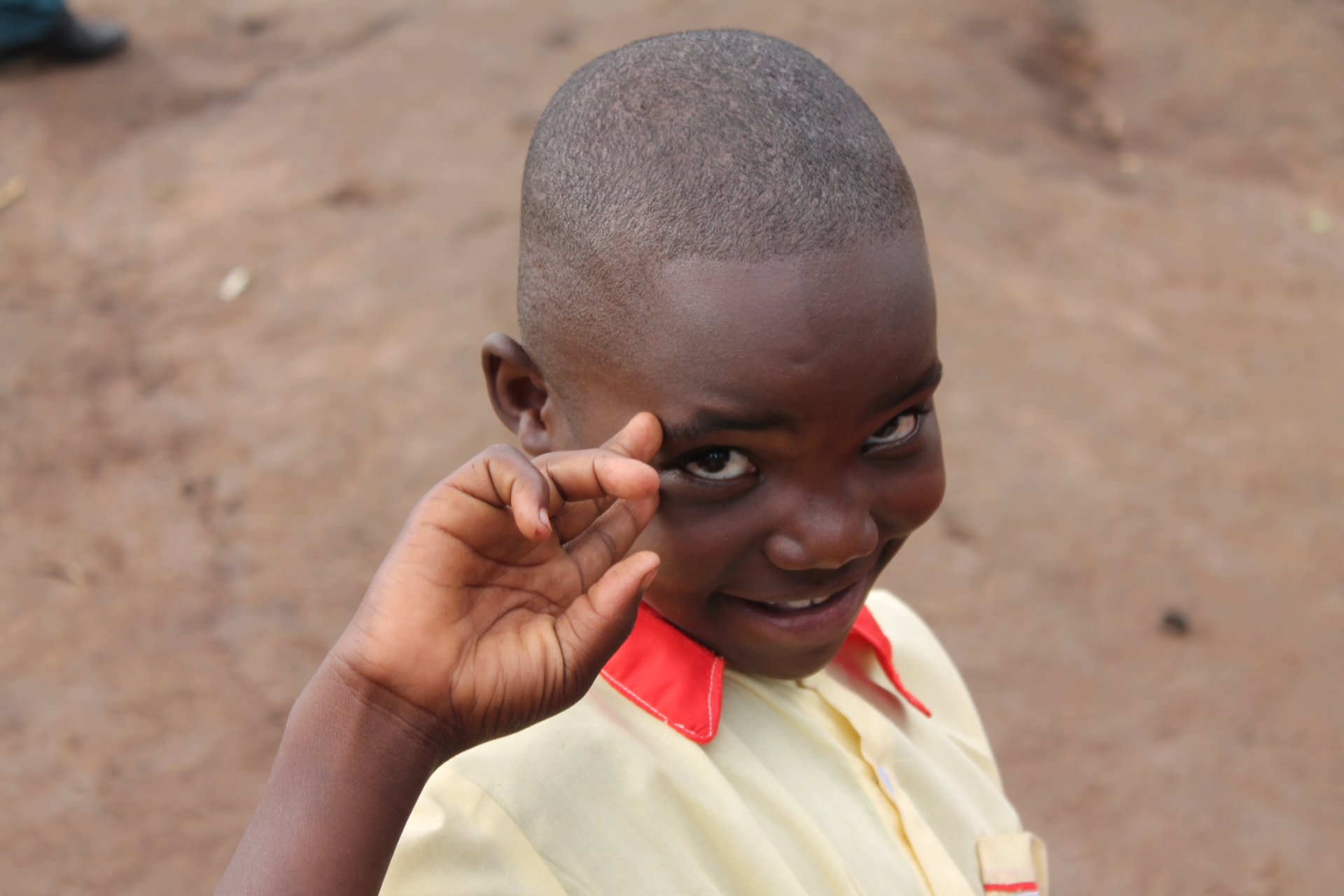Smiling schoolchild