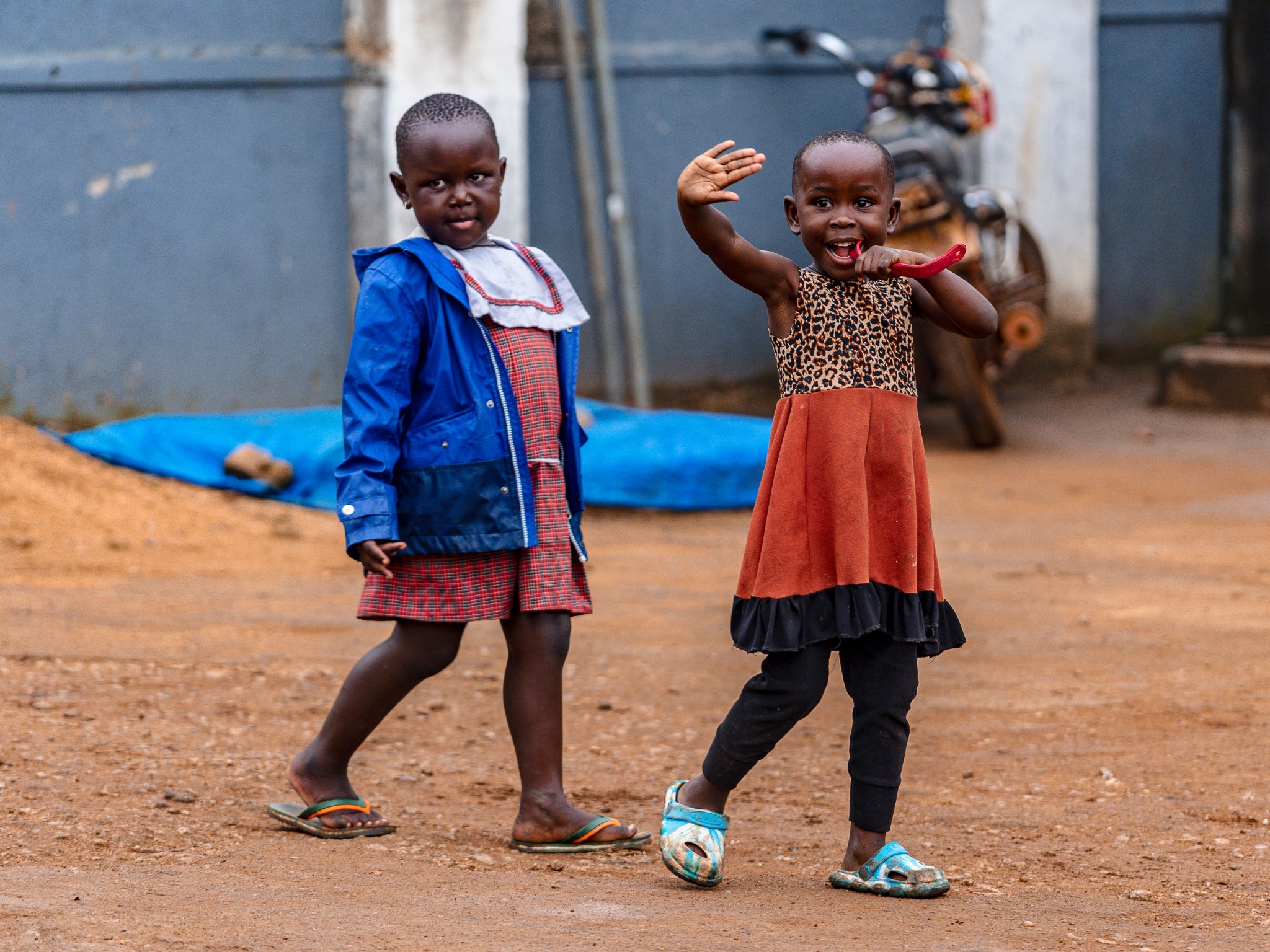 Two children together in Uganda